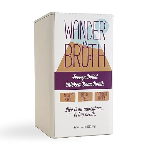 Miniatura 3 de Caldo de hueso de pollo orgánico liofilizado sin sal añadida, recipiente a granel de 12 porciones, 0.51 onzas de proteína, apto para dieta paleo y