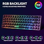 CHONCHOW 60% Clavier de jeu sans fil et Mouse Combo, RGB Rechargeable par défaut LED Allumez les claviers, 68 Clés Ultra Clavier compact sans fil et souris de jeu ergonomique pour Xbox PS4 PS5 PC portable