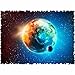 UNIDRAGON Puzzle in legno, ideale come regalo per adulti e bambini, 125 pezzi, motivo: pianeta terra spaziale, 23 x 16 cm, 125 pezzi, piccolo