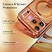 CASEKOO Cosmic Orange Glossy for iPhone 17 Pro Case [360 Spin Magnetic Stand][Fit for MagSafe][17FT Military Protection] Slim Polished Frame Titanium Alloy Sturdy Stand 6.3