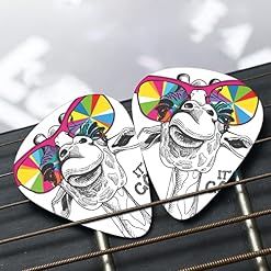 Ensemble de 12 médiators de guitare girafe drôle mignon pour guitare acoustique, guitare électrique, contrebasse… - Les Beatles, Paul McCartney, John Lennon, RIngo Starr, George Harrison Ensemble de 12 médiators de guitare girafe drôle mignon pour guitare acoustique, guitare électrique, contrebasse… – Image 7