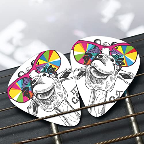 Ensemble de 12 médiators de guitare girafe drôle mignon pour guitare acoustique, guitare électrique, contrebasse… - Les Beatles, Paul McCartney, John Lennon, RIngo Starr, George Harrison Ensemble de 12 médiators de guitare girafe drôle mignon pour guitare acoustique, guitare électrique, contrebasse… – Image 8