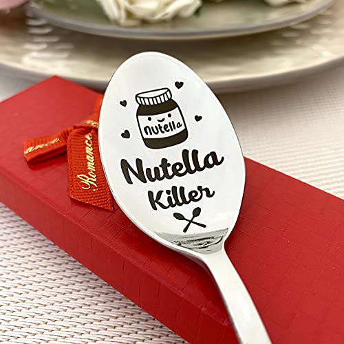 Schokoladencreme-Killerlöffel - Löffel für Schokolade personalisiert mit Namen individuell - Personalisierter Löffel zum Geburtstag - Andenken