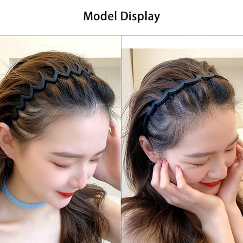 Image of 4 Pack Hair Band, Hair Bands for Women and Men, Long Teeth Hair Accessories, Sports /Daily Use, Fashion Suitable for Women and Girls As well as Multiple Scenarios
