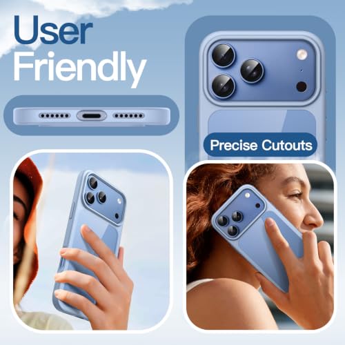 Image of JETech Clear Back Bumper Cover Case for iPhone New Pro Max, Light Blue
