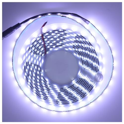 Image of Super Bright Black PCB 12V SMD5630(0.4w) LED Strip Lights Without Power Supply, IP65 Waterproof, Pack of 16.4ft /5M (300LED-White)