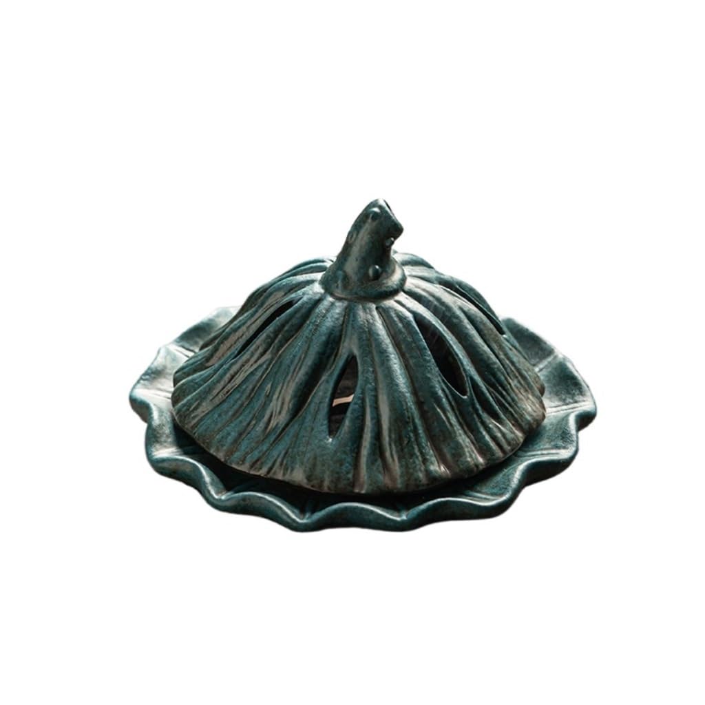 Basxdrfxz A Incense Holder Base Ceramic Lotus Incense Burner Indoor Sandalwood Garwood Romatherapy Home Zen Ornaments