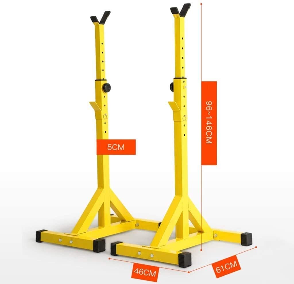 ERoomQ Home Gym Adjustable Weight Bench Workout Bench Adjustable Benches Squat Rack Split Barbell Shelf Yellow Weight Bench Professional Bench Press Fitness Equipment