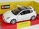 Größe ca 14 cm Alfa Romeo Giulietta 5 TÜrer Weiss Ab 2010 Typ 940 1/32 Bburago Burago Modellauto Modell Auto