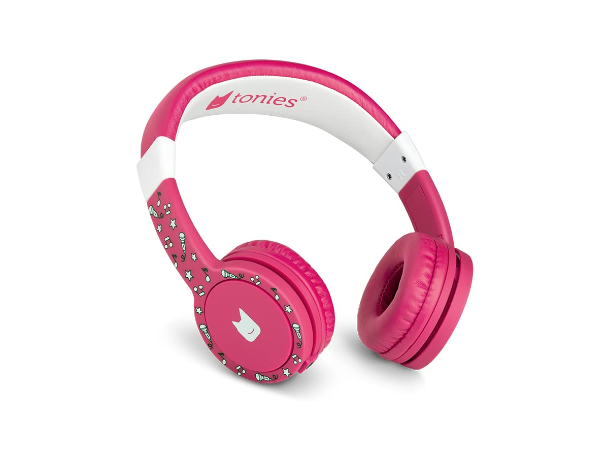 tonies-Lauscher – verstellbare Kinder Kopfhörer mit Lautstärkebegrenzung, Over Ear Kopfhörer mit Kabel und gepolsterten Kopfbügeln, Pink