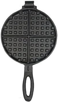 Cast Iron Waffle Maker Stove Top Non-Coated Round Cast Iron Waffle Pan Designed For Gas Stoves Suitable For Home Baking And Outdoor Food Service20cm