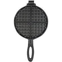 Cast Iron Waffle Maker Stove Top Non-Coated Round Cast Iron Waffle Pan Designed For Gas Stoves Suitable For Home Baking And Outdoor Food Service20cm
