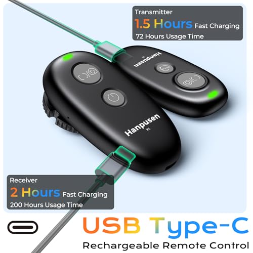 Image of Rechargeable Camera Remote Control for Panasonic Wireless Shutter Release | for Panasonic S5II, GH6, S5, BGH1, GH5 II, BS1H, S5IIX, G9 II, GH7, G97, Replaces DMW-RSL1