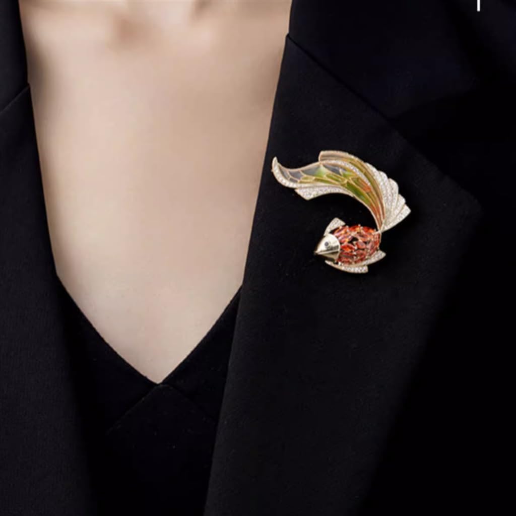 Shantou Fish Brooch Delicate Female Personality Corsage Suit Coat Accessories Pin