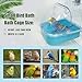 WQY GroceryShop Bird Bath for Cage, Cleaning Pet Supplies Cockatiel Bird Bathtub with Hanging Hooks for Little Bird Parrots Spacious Parakeets Portable Shower for Most Birdcage(Blue)