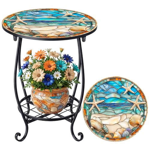 Cinnvoice Outdoor Side Table Small End Patio Porch Table