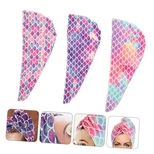 FOMIYES Touca De Banho Sereia De Secagem Rápida 21 Peças Toalha De Banho Rosa Toalha De Microfibra P