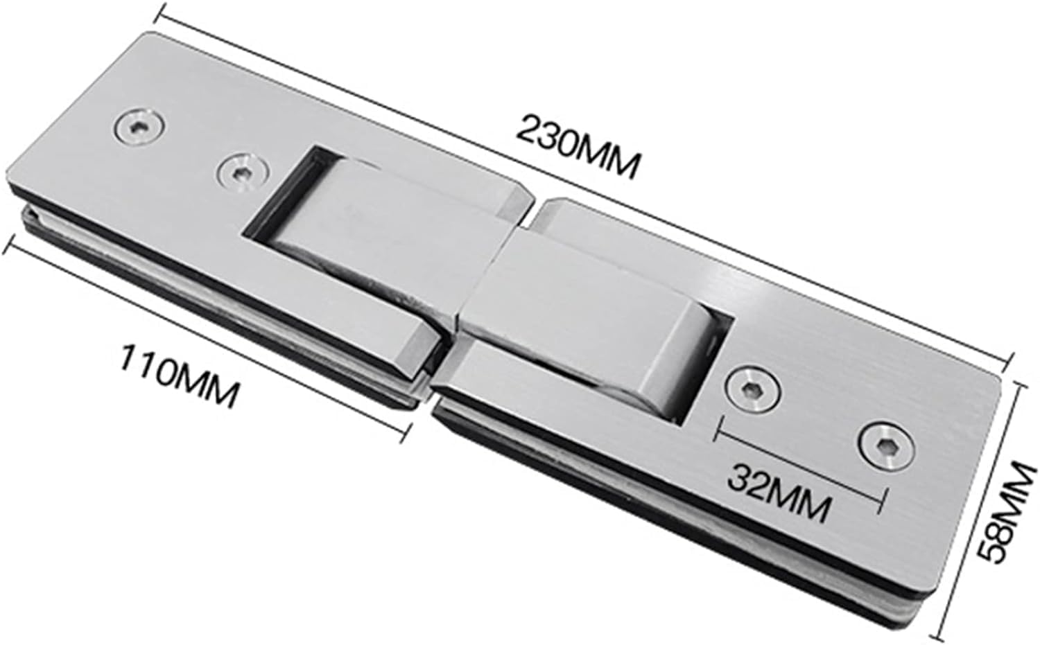 Bisagra de puerta vidrio 180 grados
