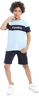 CAESAR Boys Boys printed cotton T-Shirt With Short Set Boys printed cotton T-Shirt With Short Set