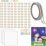 Autocollants de circuit LED : ce fantastique kit vous permet de réaliser plusieurs projets lumineux Comprend 30 autocollants LED (10 rouges, 10 bleus, 10 verts), 30 pièces/ensembles de LED blanches (40 pièces/feuille d'autocollants conducteurs double face), 1 rouleau de ruban en tissu conducteur (5 mm (l) x 32 pieds/10 m (L) / rouleau), 3 feuilles de bandes de mousse adhésive (93 bandes au total) qui vous permettent d'ajouter de la lumière à vos projets. Il est amusant et facile d'apprendre les circuits et de donner vie à vos créations en papier.