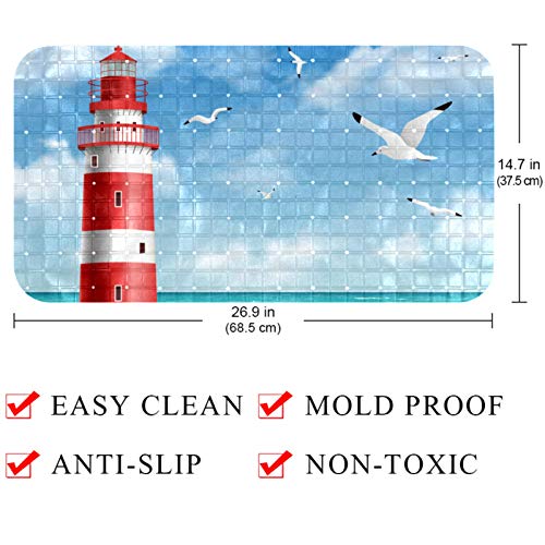 Tapis de douche antidérapant à ventouses sécurité maximale salle de bain