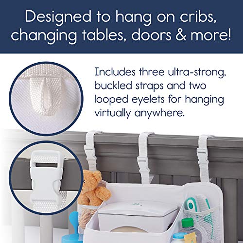 Hiccapop Hanging Diaper Organizer For Changing Table And Crib, Diaper Stacker And Crib Organizer | Hanging Diaper Caddy Organizer For Baby Essentials | Nursery Organizer For Cribs #TOP2