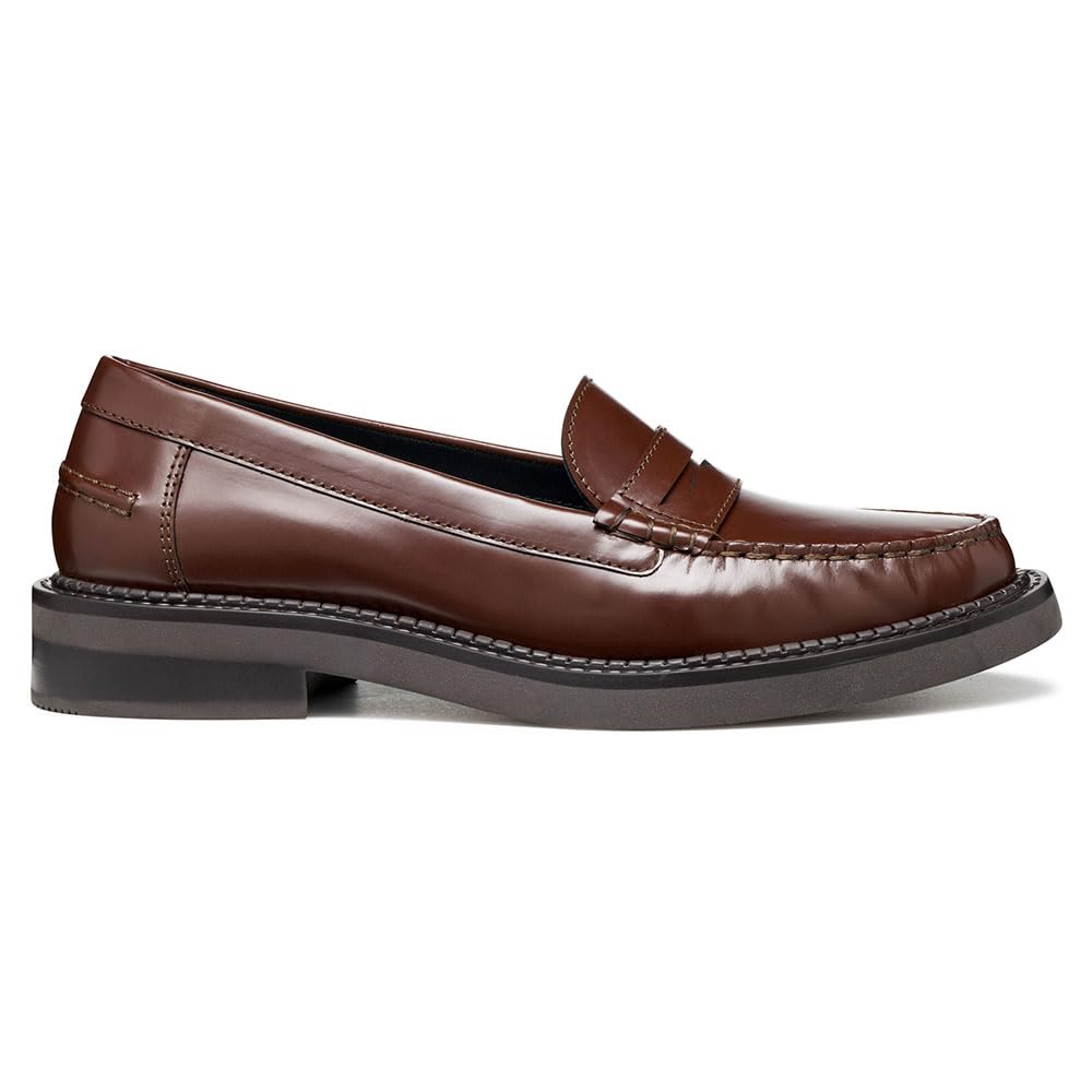 Geox Women's D SERILDA Loafer, Brown, 37 EU, Brown, 4 UK