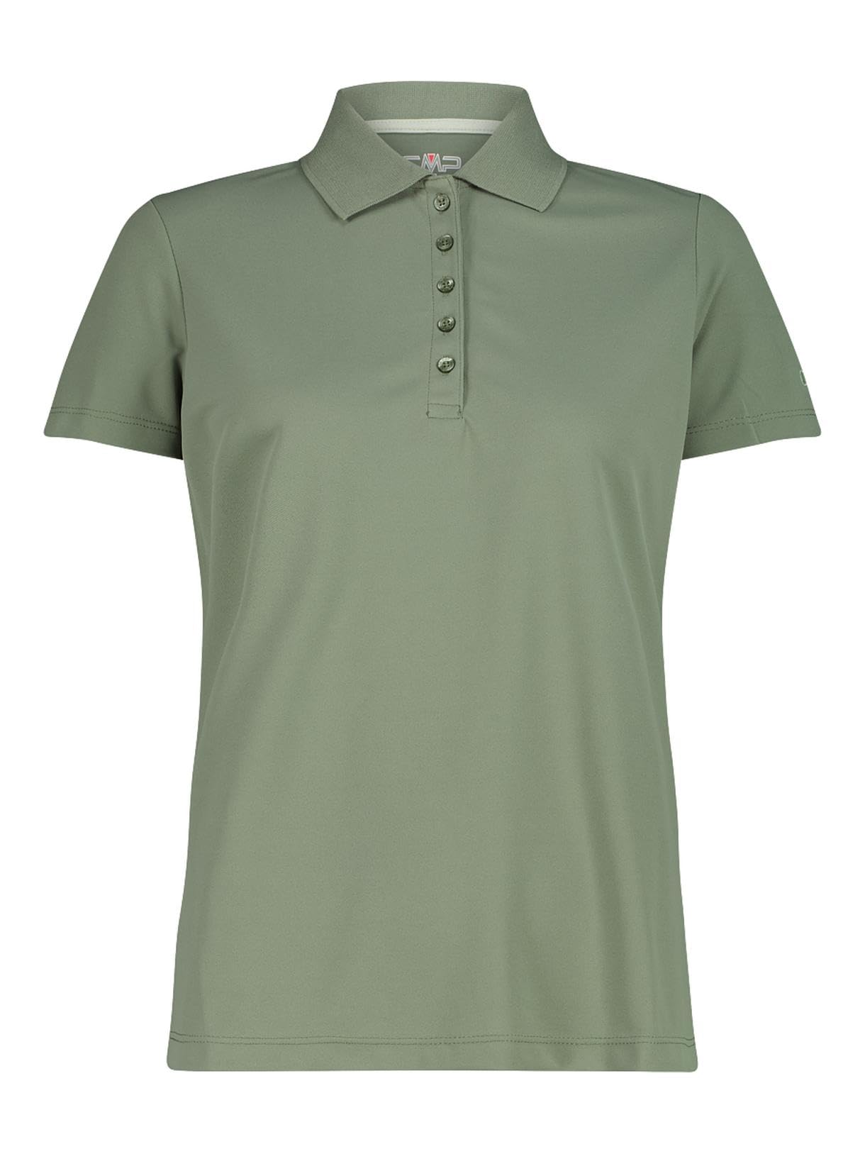 CMP Polo da donna in piqué con funzione Dry traspirante, ad asciugatura rapida e con protezione UV. Sportiva ed elegante per città e all'aperto.