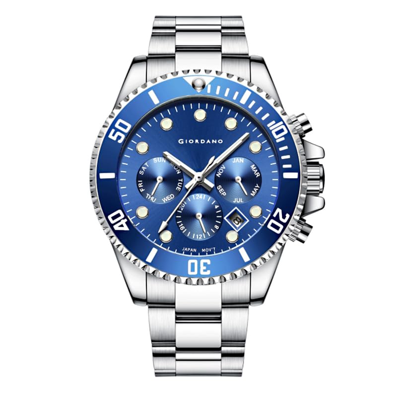 giordano Multi-Function Analog Wrist Watch for Men Water Resistant with Classy Dial and Strap|Compliment Your Look|Ideal Gift for|Men's|Boy - GZ-50085-picture-33