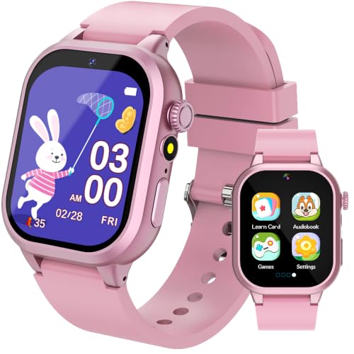Montre Connectée Enfant 32 Jeux,Montre Intelligente Enfant avec HD Caméra Livres Audio&Cartes d'étude,Suivi des Habitudes,3 Sportifs Podomètre Réveil Mode...