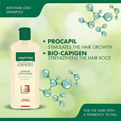 Anti-Hair Loss Shampoo, Reduces Hair Loss and Stimulates Its Growth, for Stronger and Thicker Hair, Gerovital Tratament Expert