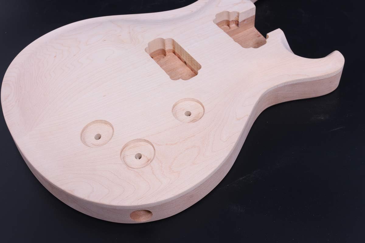 1set guitar kit Guitar neck 22fret 24.75inch Guitar Body Mahogany Maple Cap Dot inlay set in DIY