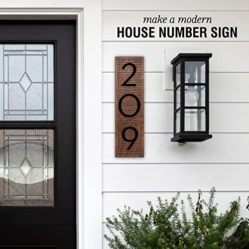 House Numbers For Outside, Vertical - 3 Wood Colors - Up To 6 Digits, Modern House Numbers, Address Numbers #TOP5