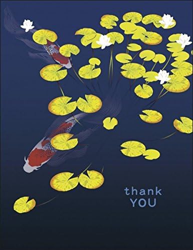 Koi Pond Thank You Cards Boxed Set: 10 Blank Notecards and Envelopes by Linnea Design