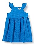 kleid kurz blau chiffon Kleid mit Schulterriemen, bestickt, für Babys und Mädchen