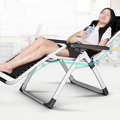 Chaise longue pliante multi-position avec lit amovible en coton doux