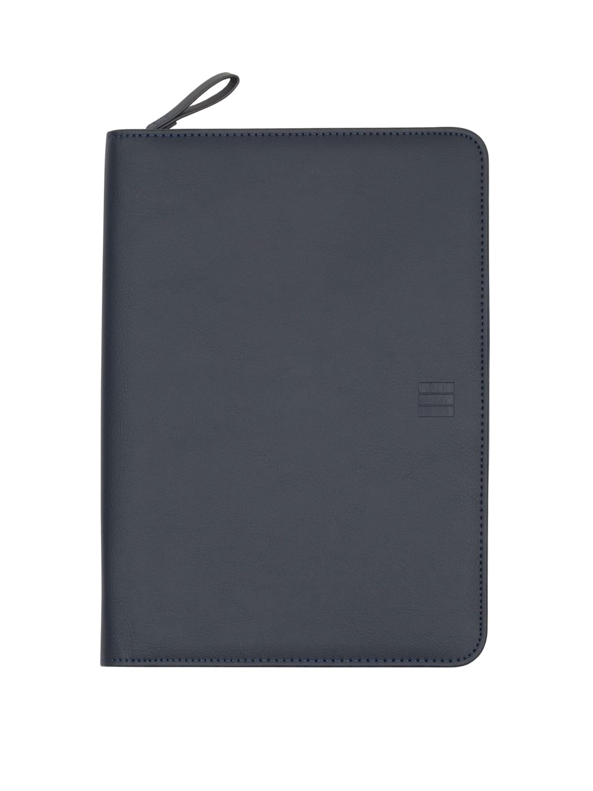 Finocam - A5 Nopal Document Holder - Navy Blue | Zippered Portfolio - Inner Tablet Pocket | Notepad Folder | BIOMATERIAL Document Holder - Cactus Base