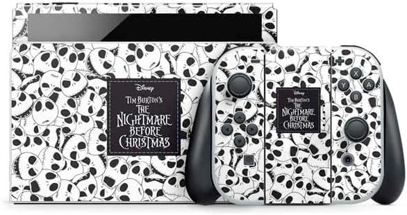 Skinit Decal Gaming Skin Compatible with Nintendo Switch OLED (2021) - Officially Licensed Disney The Nightmare Before Christmas Jack Skellington Art Design