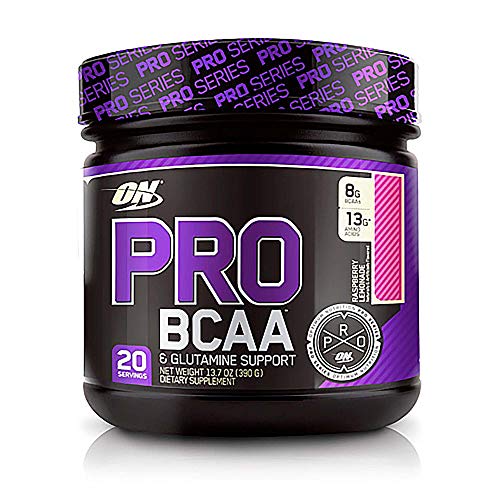 Optimum Nutrition Pro BCAA Powder with Glutamine, Raspberry Lemonade, Keto Friendly Branched Chain Amino Acids, 20 Servings (Packaging May Vary)