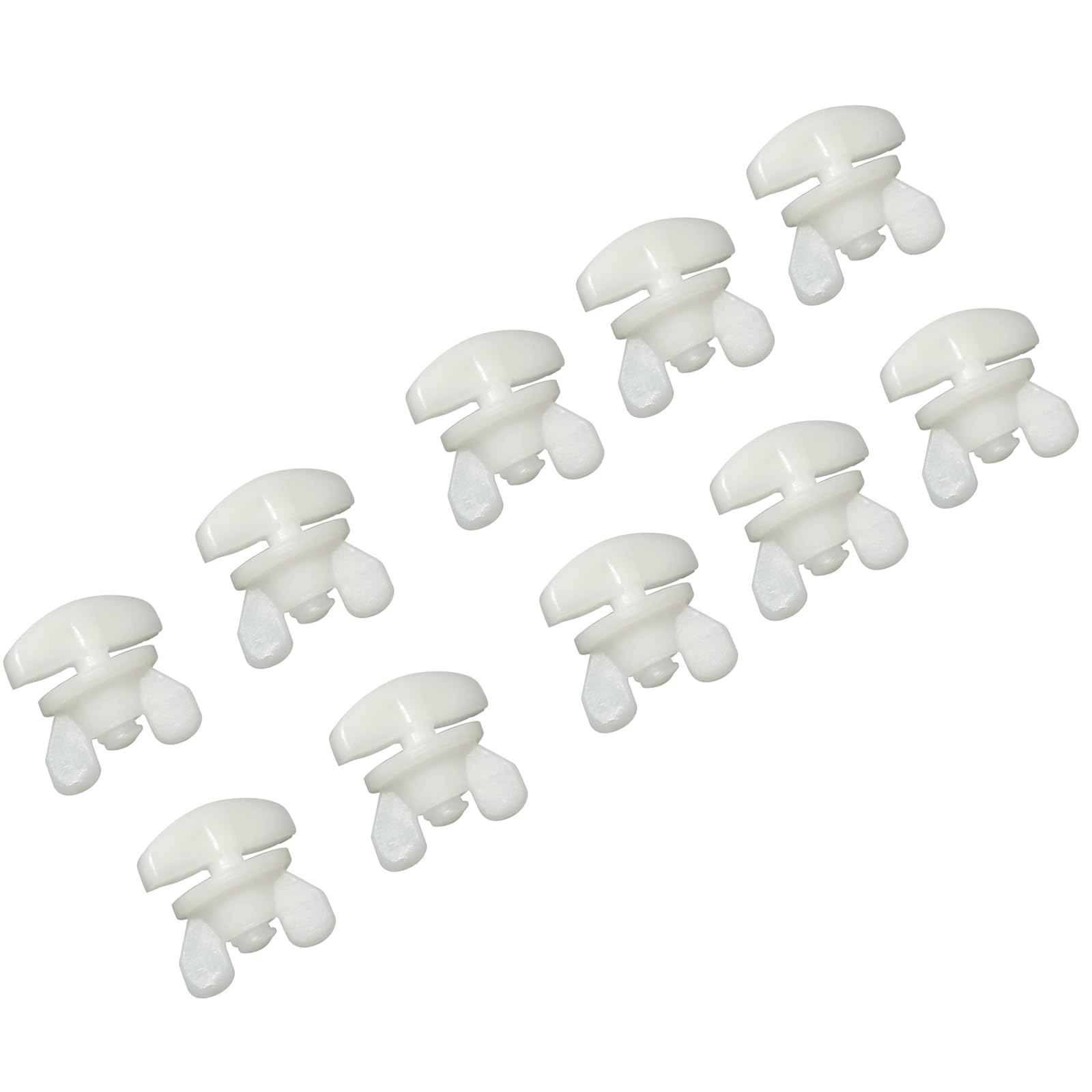 Limtula Of 10 White Curtain Track Stoppers Easy Installation Drapery Rails Sliding Gliders Curtain Fasteners Drapery Gliders
