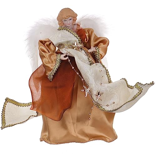 Octmustard Christmas Tree Topper Decorations Angels,10-Inch Angel Treetop For Holiday Ornament Or Home Decor (10“, Copper Gold) #TOP24