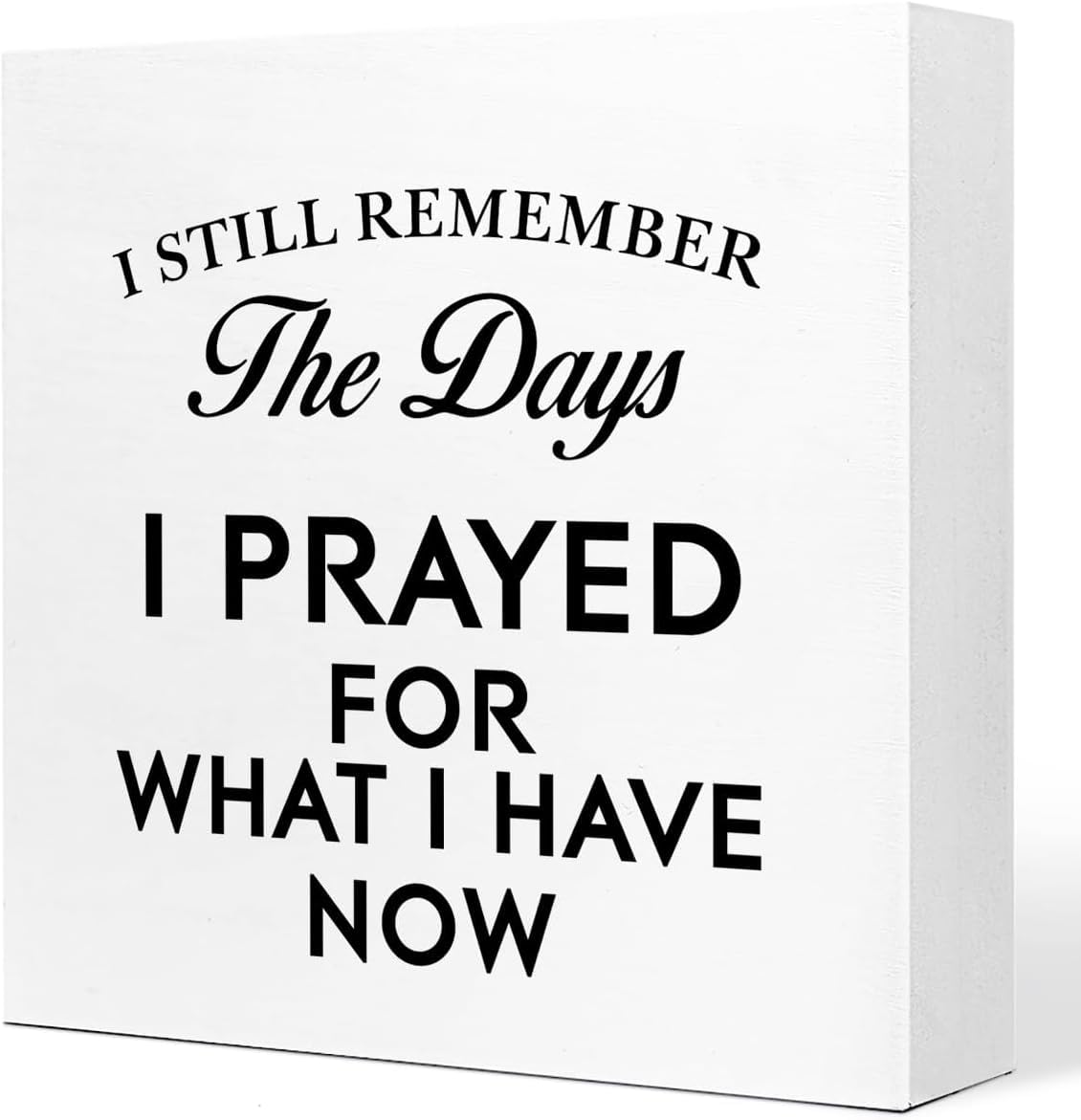 Prayer Box Sign 7x7 Inch Inspirational Wooden Farmhouse Decor