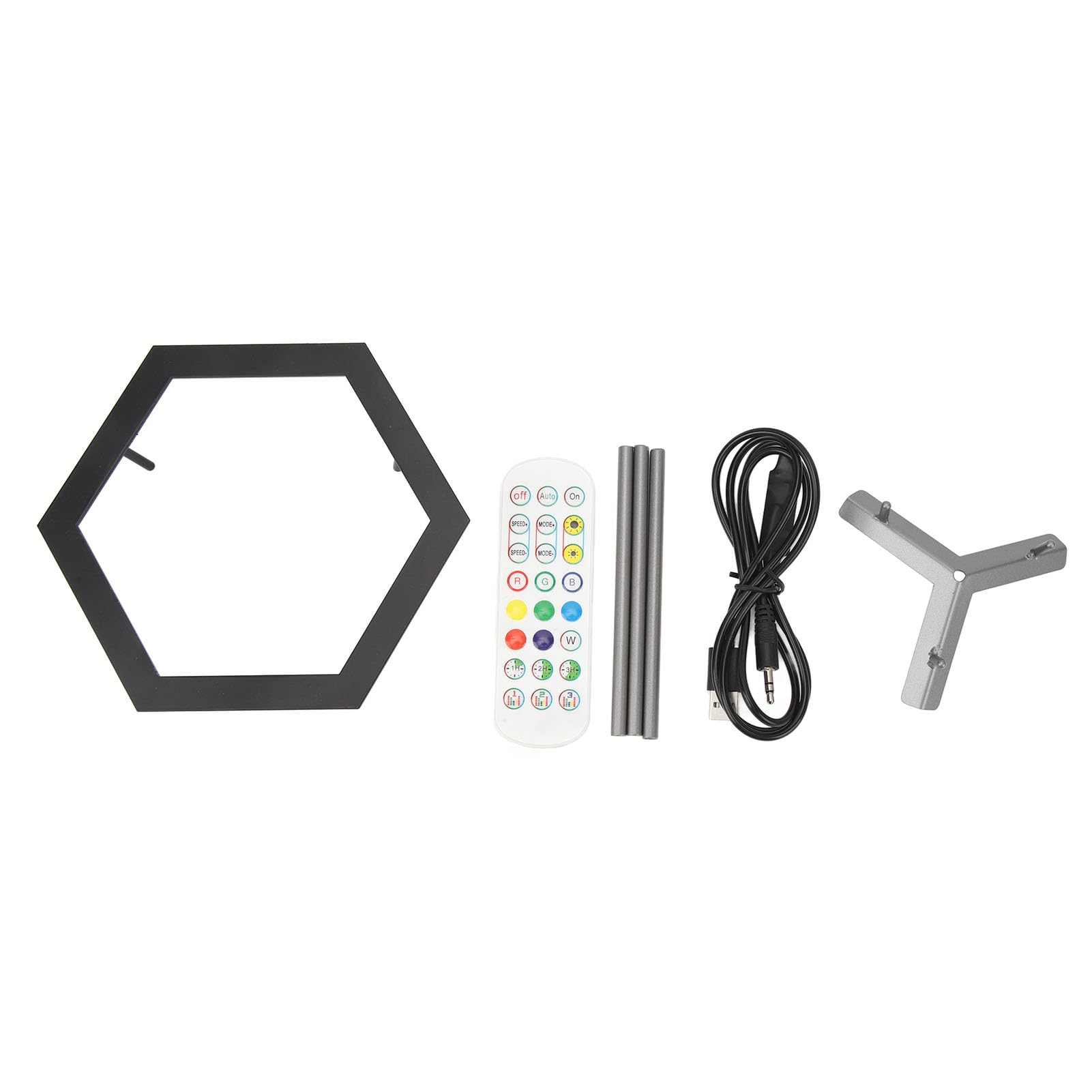Dodecahedron Color Art Light LED-Nachtlichtlampe für Kinderzimmer, Schlafzimmer, Wohnzimmer, USB-Stromversorgung, Einstellbare Farbe, Acryl- und Kunststoffmaterial,