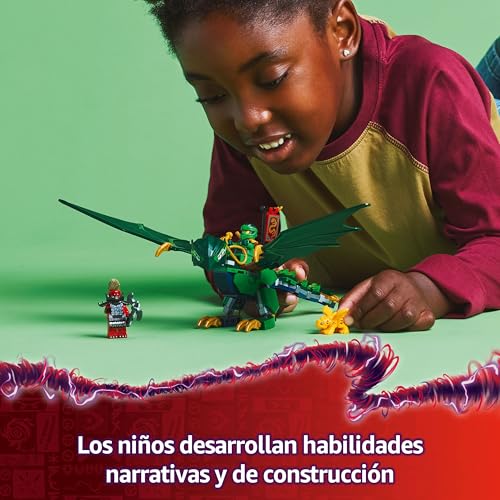 Miniatura 6 de LEGO Ninjago Dragón Verde del Bosque de Lloyd de Juguete para Construir, Juego Ninja con 2 Minifiguras con Catana y Armas, Regalo para Niños y Niñas de 6 Años o Más 71829