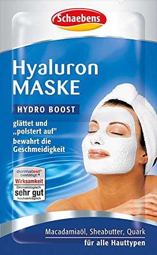 Schaebens Hyaluron Hydro Boost Mask, with Macadamia oil, shea butter and Quark