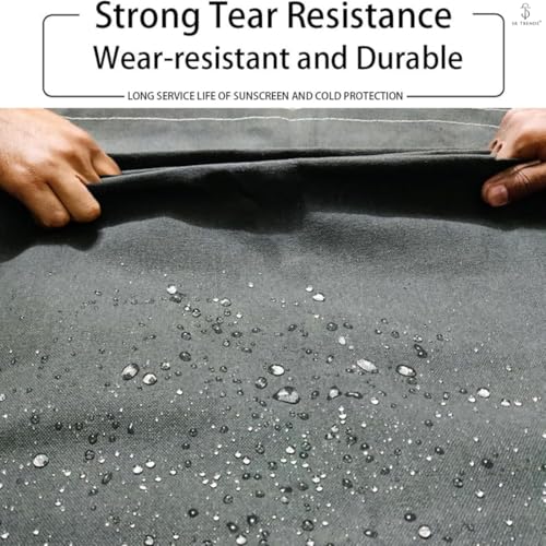 Image of 700 GSM Waterproof Tarpaulin | Durable, UV-Resistant Tarp for Outdoor, Construction & Camping (Grey, 15 x 15 FT)