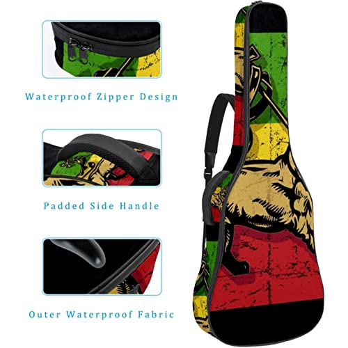 Housse de guitare en tissu Oxford imperméable avec bandoulière réglable Motif lion et drapeau - Les Beatles, Paul McCartney, John Lennon, RIngo Starr, George Harrison Housse de guitare en tissu Oxford imperméable avec bandoulière réglable Motif lion et drapeau – Image 5