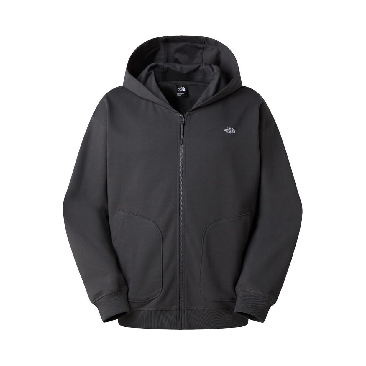The North Face Unisex Essential Oversize Full Zip Hoodie Jacket, Anthracite Grey, M