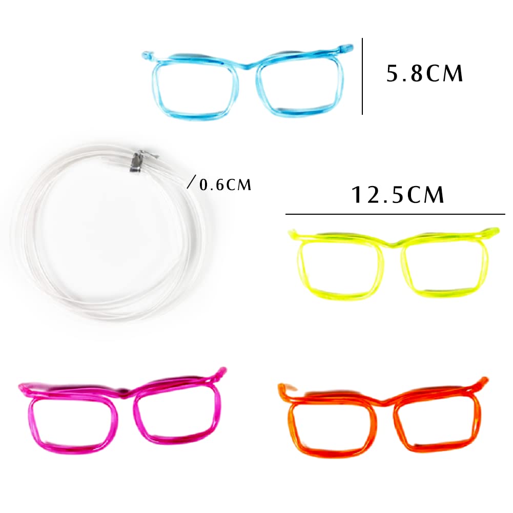 Cannucce Occhiali Divertenti Per Bambini - 12 Pezzi Colorati Per Feste E Compleanni