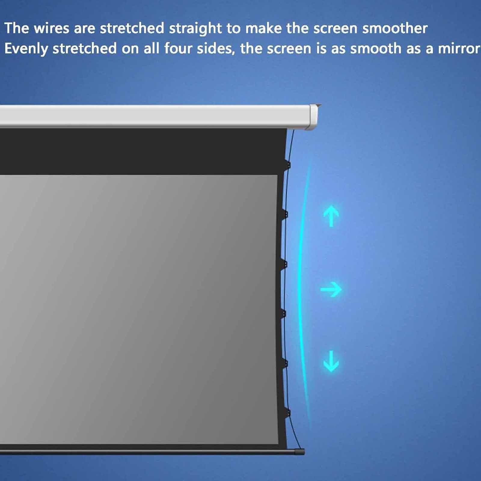 Schermo motorizzato per proiettore, schermo di proiezione elettrico da 150 pollici per Home Theater, design a soffitto incassato, salvaspazio, adatto per visualizzazione 3D e 4K